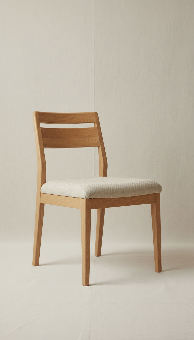 Alternate angle view of Oak Dining Chair