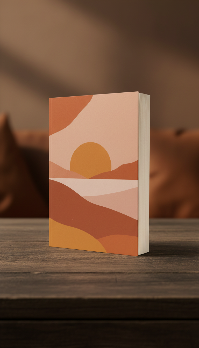 Paperback Journal with Modern Cover in a new setting